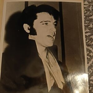 Vintage Black and White Elvis Presley Photo